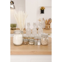 Банка стеклянная для хранения сыпучих продуктов Доляна &laquo;Оптима&raquo;, 50 мл, 6,5&times;4,5&times;6 см, с бугельным замком