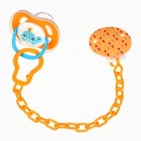 Набор: Соска - пустышка с держателем &laquo;Черепаха&raquo;, анатомическая +6 мес, цвет желтый