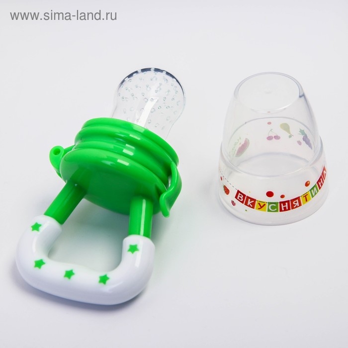 Ниблер &laquo;Вкуснятина&raquo; с силиконовой сеточкой, цвет зелёный