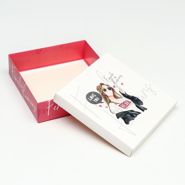 Коробка складная, Female humans  23 х 23 х 6,5 см