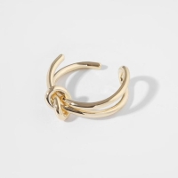 Кольцо "Диск", цвет золото, безразмерное