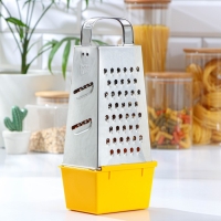 Тёрка &laquo;Сталь&raquo;, 4 грани, из нержавеющей стали, 11&times;9&times;27 см, МИКС