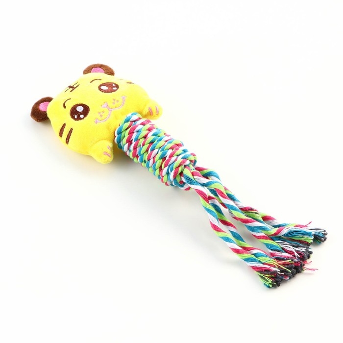 Игрушка мягкая для собак Игрушка мягкая для собак "Тигрёнок" жёлтый, 28 см