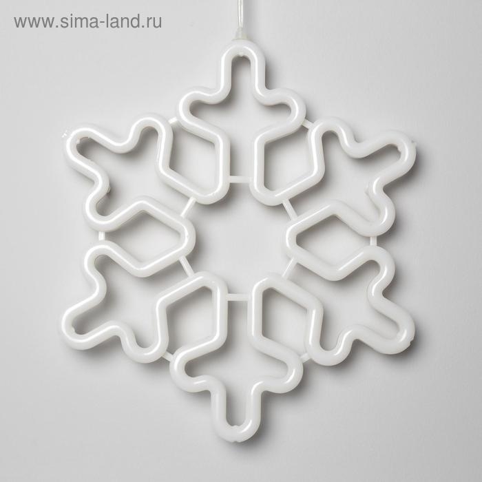 Светодиодная фигура &laquo;Снежинка&raquo; 30 см, пластик, 220 В, свечение белое