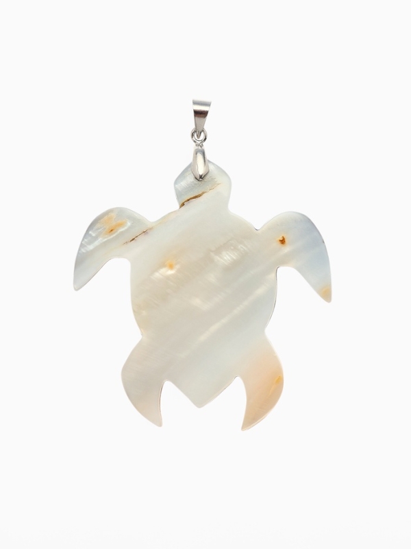 Подвеска &laquo;Галиотис&raquo; черепаха, цветная в серебре