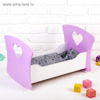 Кроватка-люлька &laquo;Сердце ангела&raquo; белый/сиреневый, МИКС