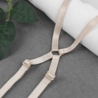 Бретели текстильные, крестообразные, 1 см, цвет бежевый Бретели текстильные, крестообразные, 1 см, цвет бежевый