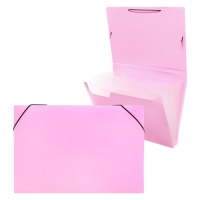 Папка картотека А4, Calligrata "Акварель", 13 отделений, пластиковая, 700 мкм, фламинго, резинка чёрная Папка картотека А4, Calligrata "Акварель", 13 отделений, пластиковая, 700 мкм, фламинго, резинка чёрная