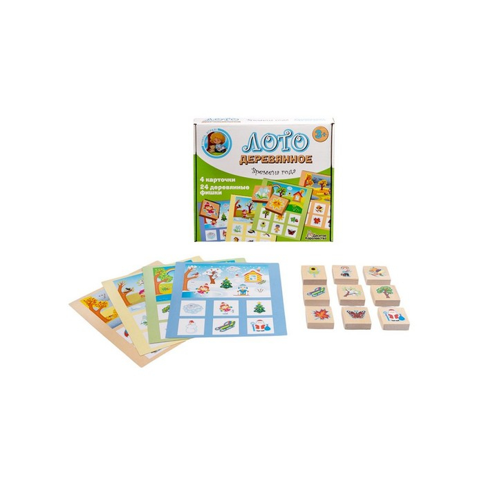 Лото деревянное &laquo;Времена года&raquo;