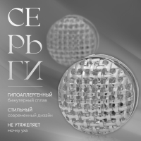 Серьги металл &laquo;Аккорд&raquo; плетение, сфера, цвет серебро