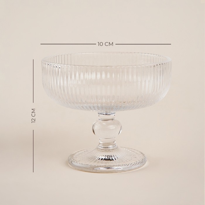 Креманка стеклянная SL Home «Модерн», 300 мл, 12×10 см, цвет прозрачный Креманка стеклянная SL Home «Модерн», 300 мл, 12×10 см, цвет прозрачный