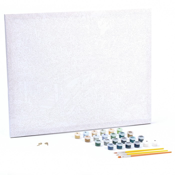 Картина по номерам &laquo;Мостик в саду&raquo;, холст на подрамнике, 40 &times; 50 см