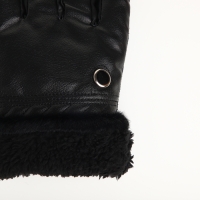 Перчатки мужские, безразмерные, с утеплителем, цвет чёрный