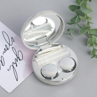 Контейнер для линз &laquo;Радуй себя&raquo;, 7,5 х 7,5 см