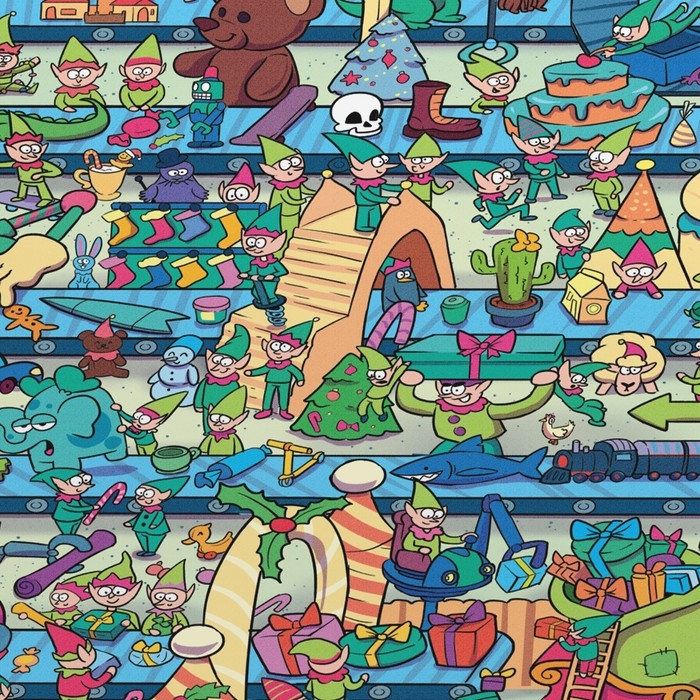 Новогодняя настольная игра &laquo;Новый год: ОКАВОКА. Фабрика Деда Мороза&raquo;, 50 карт, 5+