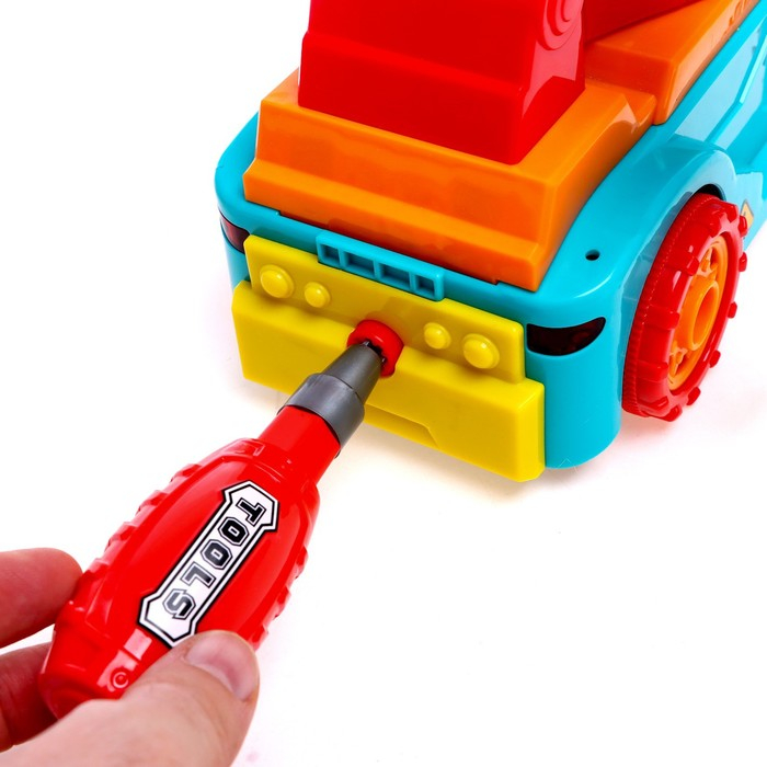 Конструктор винтовой &laquo;Эвакуатор&raquo;, с электрическим шуруповёртом, радиоуправление, 30 деталей