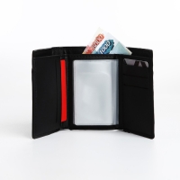 Портмоне мужское на магните, отдел для купюр, для карт, для монет, цвет чёрный Портмоне мужское на магните, отдел для купюр, для карт, для монет, цвет чёрный