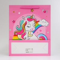 Пакет ламинированный &laquo;Единорог&raquo;, M 26 &times; 32 &times; 10 см