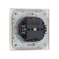 Розетка одноместная TOT Elegant, 16 А, скрытая, с з/к, бежевая Розетка одноместная TOT Elegant, 16 А, скрытая, с з/к, бежевая