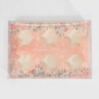 Коробка для капкейка &laquo;Зимние цветы&raquo;, 23 х 16 х 11.5 см, Новый год