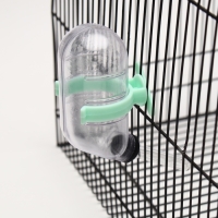 Поилка для грызунов, 60 мл, прозрачная с зелёным креплением