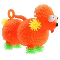 Мяч детский резиновый ёжка световой &laquo;Пудель&raquo;, цвета МИКС , в шоубоксе