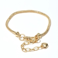 Основа для браслета «Карабин», цвет жёлтое золото, 17 см + 5 см удлинитель Основа для браслета «Карабин», цвет жёлтое золото, 17 см + 5 см удлинитель