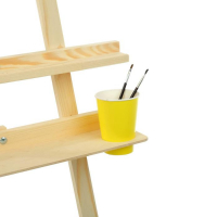 Мольберт тип &laquo;Лира&raquo; 175 х 62 см, (полка 60 х 12 см, с двумя подстаканниками), с бегунком, неокрашенное дерево, Calligrata №7