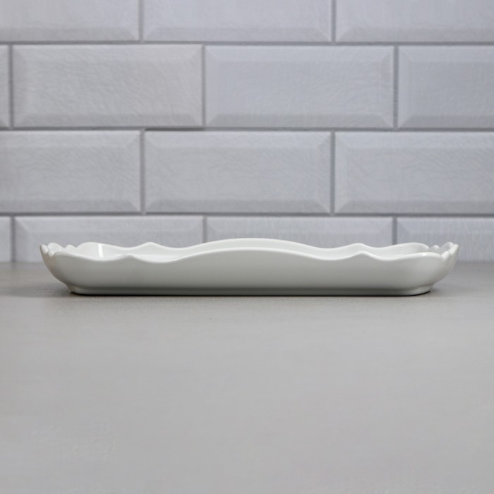 Тарелка Wave, прямоугольная, 800 мл, фарфор, Иран