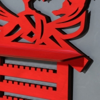 Медальница с полкой "Карате" красный цвет, 42,5х27,5 см Медальница с полкой "Карате" красный цвет, 42,5х27,5 см