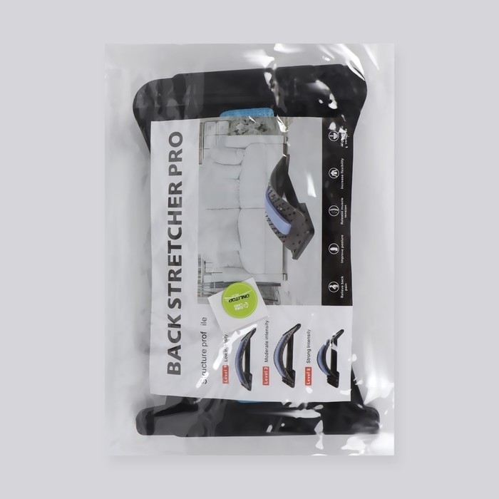 Массажёр для спины, четырёхуровневый, 37 &times; 24,5 см, цвет МИКС