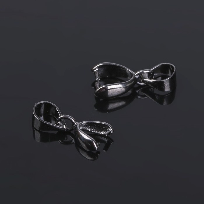 Держатель для кулона, зажим, К214, (набор 5шт) 14×6 мм, цвет серый Держатель для кулона, зажим, К214, (набор 5шт) 14×6 мм, цвет серый