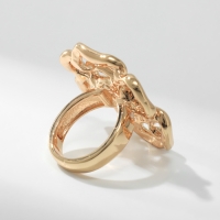 Кольцо металл &laquo;Цветок&raquo; роза, цвет золото, размер 17