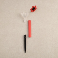 Садовый светильник на солнечной батарее &laquo;Цветок красный&raquo;, 6 &times; 29 &times; 6 см, 1 LED, свечение белое