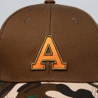 Кепка детская для мальчика &laquo;A&raquo;, цвет коричневый, р-р 52-54, 5-7 лет