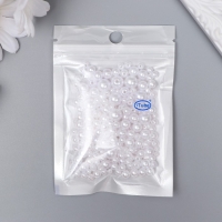 Бусины для творчества пластик "Круглые. Белые" d=3-8 мм, набор 10 гр Бусины для творчества пластик "Круглые. Белые" d=3-8 мм, набор 10 гр