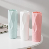 Ваза для цветов, 7&times;7&times;20,8 см, 650 мл, цвет МИКС