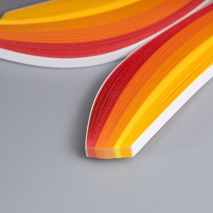 Полоски для квиллинга 100 полосок плотность 120 гр "Жёлтый оранж" ширина 0,5 см длина 39 см   517733