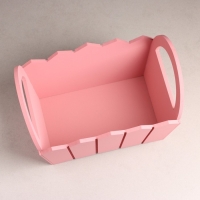 Кашпо деревянное 25×16×17 см "Мария", ручки боковые, МДФ, Розовый Коралл Кашпо деревянное 25×16×17 см "Мария", ручки боковые, МДФ, Розовый Коралл