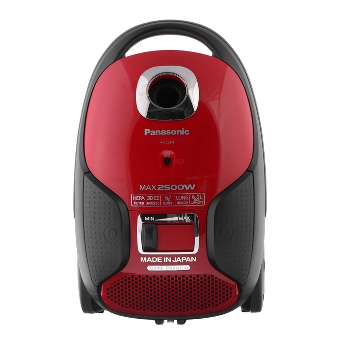 Пылесос PANASONIC MC-CJ919R, мешок, 2500 Вт, 6 л, 60 дБ, красный Пылесос PANASONIC MC-CJ919R, мешок, 2500 Вт, 6 л, 60 дБ, красный