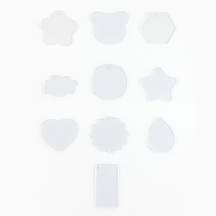 Большой набор для создания акриловых брелоков с наклейками Большой набор для создания акриловых брелоков с наклейками