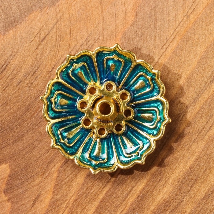 Подставка для любых благовоний Подставка для любых благовоний "Лотос малый", эмаль синий