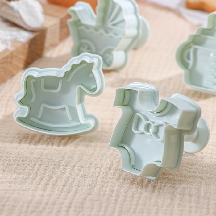 Набор плунжеров кондитерских Доляна &laquo;Малышок&raquo;, 4 шт, 5&times;5 см, цвет МИКС