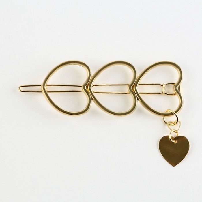 Заколка для волос формовая &laquo;Люби&raquo;, 6 х 2 см