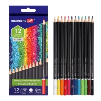 Карандаши художественные цветные BRAUBERG ART CLASSIC, 12 цветов, МЯГКИЙ грифель 3,3 мм, 181536 Карандаши художественные цветные BRAUBERG ART CLASSIC, 12 цветов, МЯГКИЙ грифель 3,3 мм, 181536