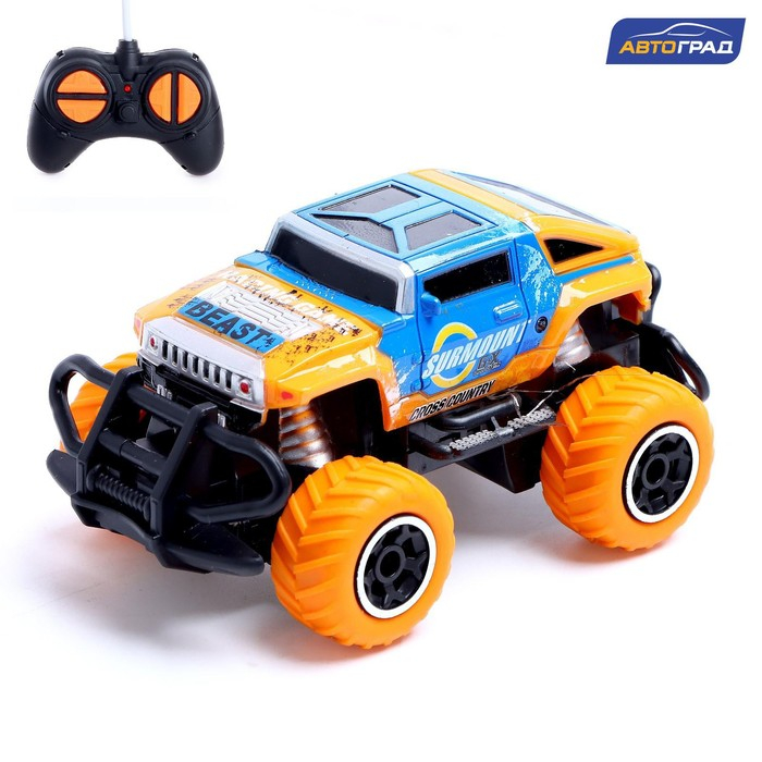 Джип радиоуправляемый &laquo;Граффити&raquo;, работает от батареек, цвет оранжевый