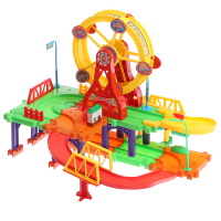 Железная дорога &laquo;Забавное путешествие&raquo;, 2 паровоза, работает от батареек