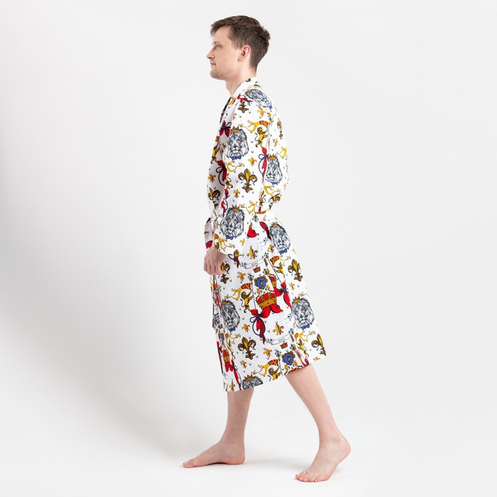 Халат мужской удлиннный Этель Халат мужской удлиннный Этель "Настоящий мужчина" размер 46-48, вафля 200г/м2, 100% хлопок