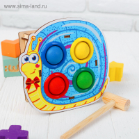 Стучалка-сортер &laquo;Улитка&raquo;, с молотком, МИКС