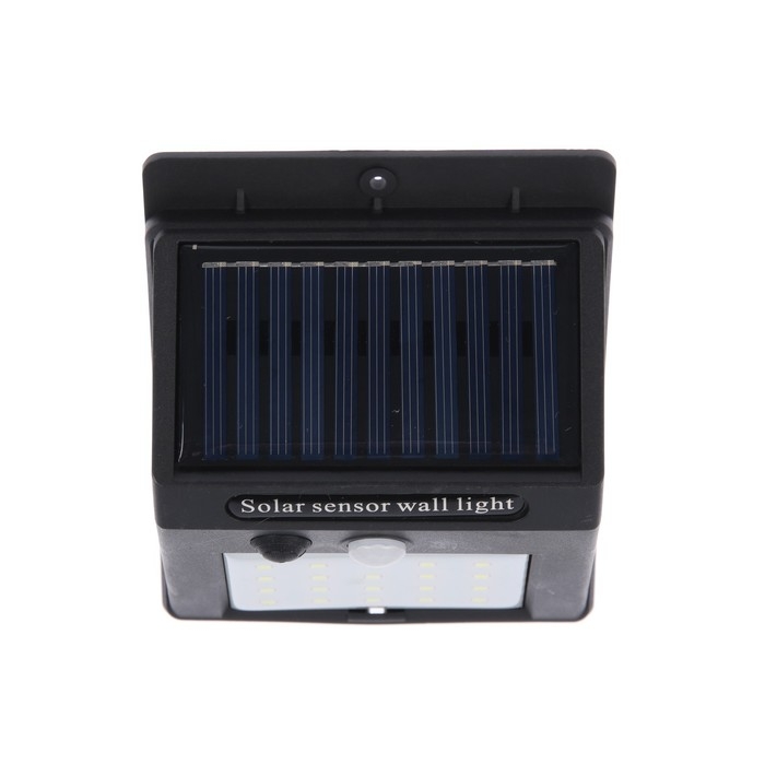 Садовый светильник на солнечной батарее с датчиком движения, накладной, 9.5 &times; 13 &times; 5 см, 30 LED, свечение белое